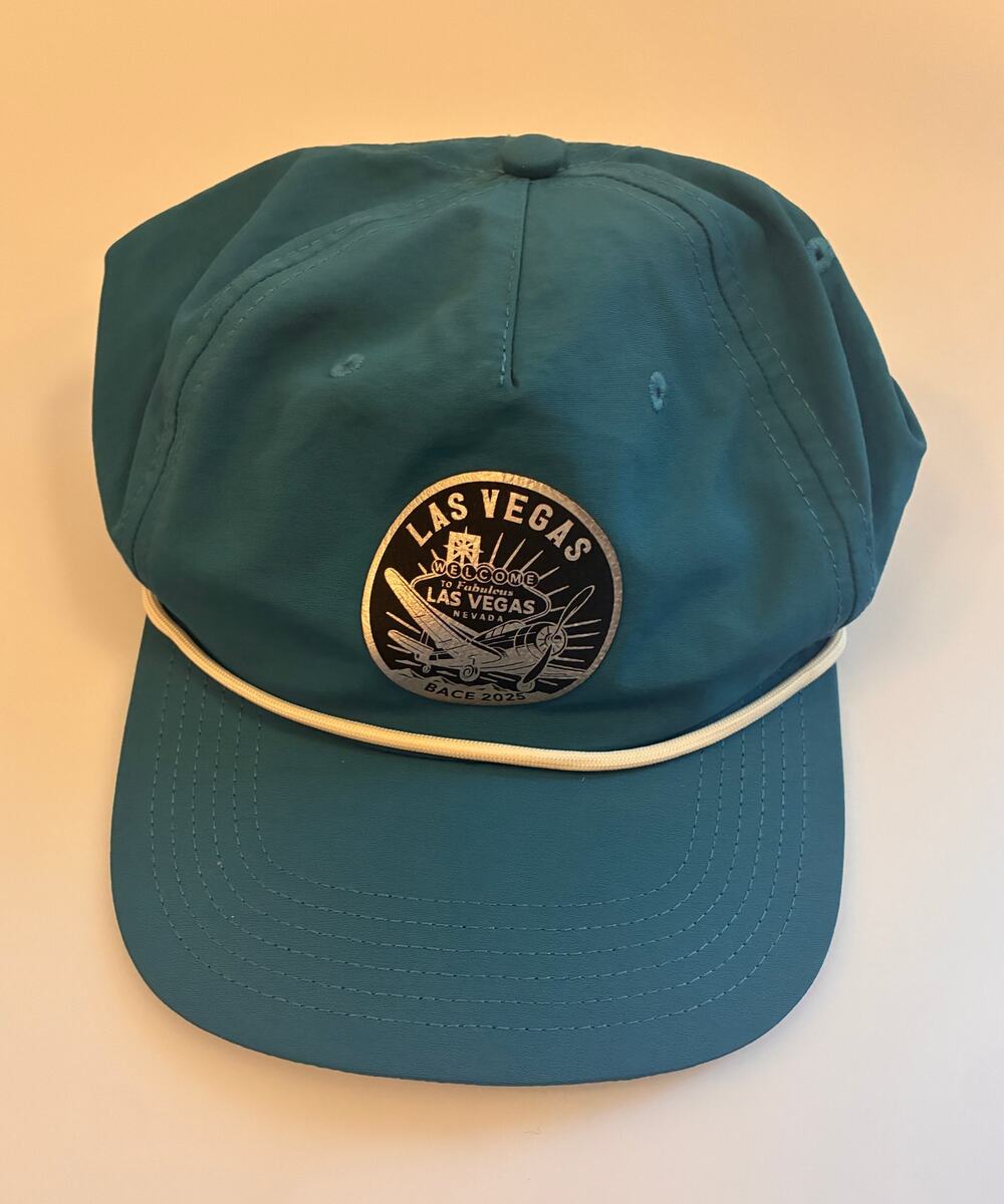Legacy Teal Blue Las Vegas BACE 2025 Rope Hat Airplane Patch Snapback Cap